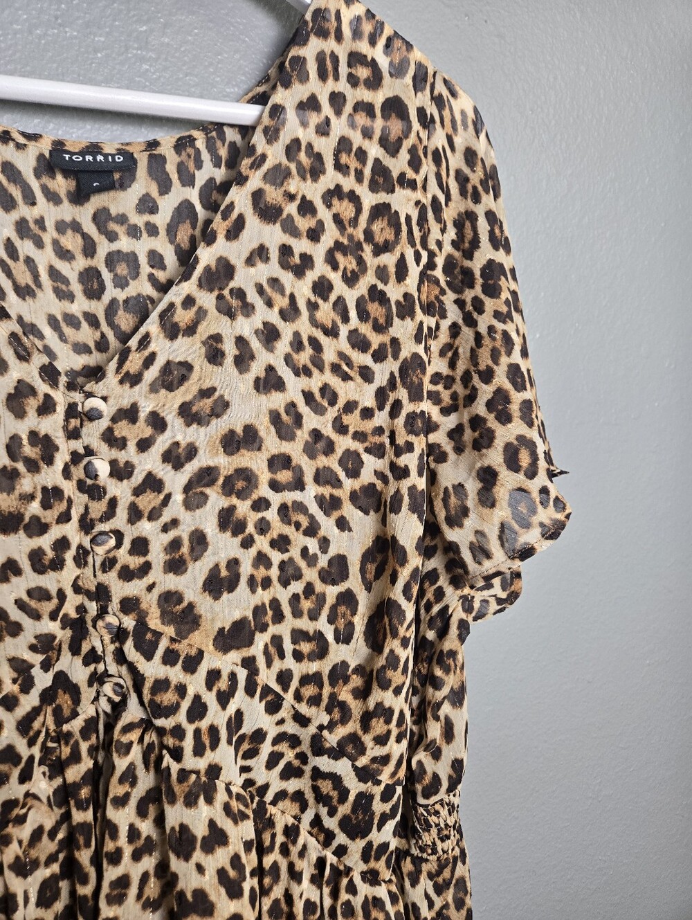 Torrid Leopard Print Sheer Dress Size 3X - Picture 12 of 16